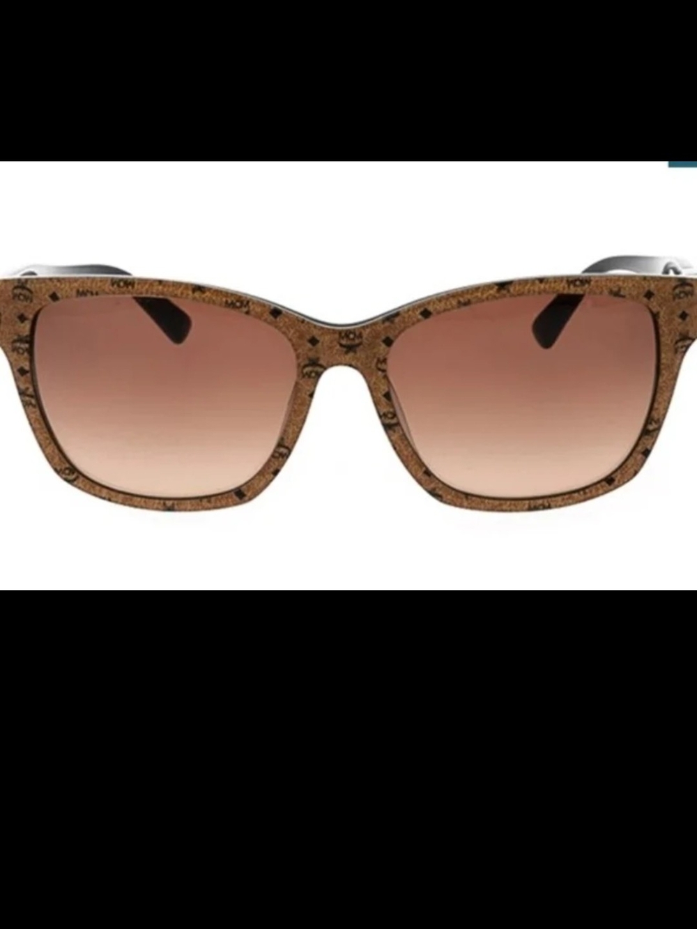 MCM Brown Logo-Print Square Sunglasses with Gradient Brown Lenses Retail $249
